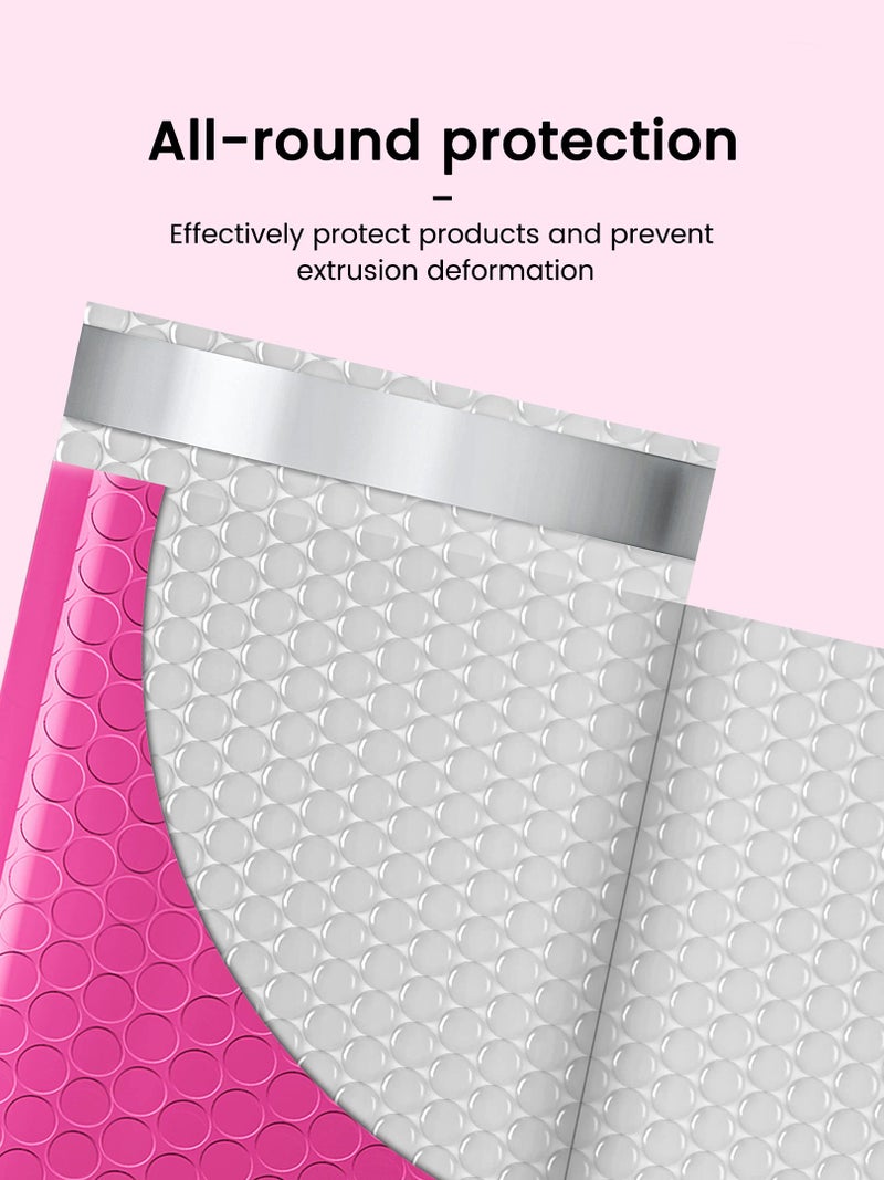 GSSUSA GSSSUSA Bubble Mailers 4x8 Inch 50 Pack Padded Envelopes Usable Size 4x7 Inch Shipping Envelopes Self Seal Small Packaging Shipping Bags for Mailing Jewelry, Small Business, Pink - Image 3